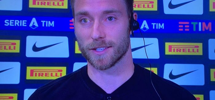 Eriksen: “Jam shume krenar qe po vesh fanellen e Interit. Nje fjal ne italisht? Po, patjeter…”