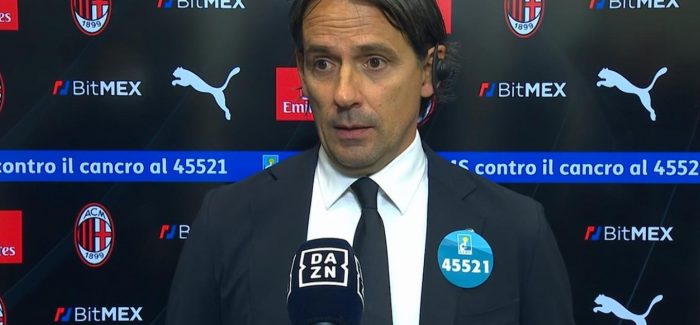 Inter, i pari qe flet eshte Inzaghi: “Kemi marre shume pak nga sa merituam. Nuk mund ta shoh dot…”